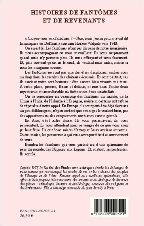 Quatrième de couverture de « HISTOIRES DE FANTOMES ET DE REVENANTS »