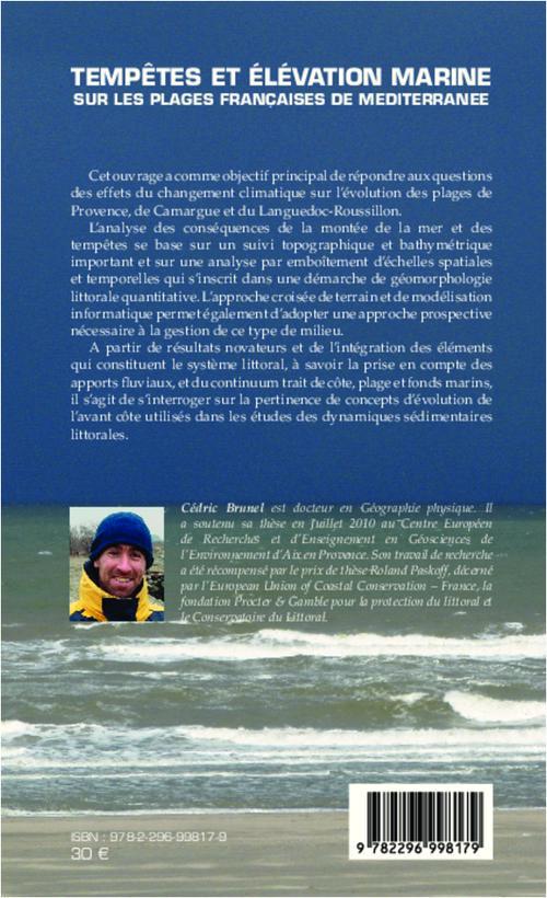 Quatrième de couverture de « TEMPETES ET ELEVATION MARINE - SUR LES PLAGES FRANCAISES DE MEDITERRANEE »
