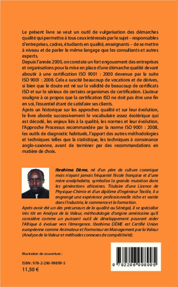 Quatrième de couverture de « COMPRENDRE LE "JARGON" DES METHODES QUALITE - GUIDE A L'INTENTION DE CEUX QUI N'Y COMPRENNENT RIEN.. »