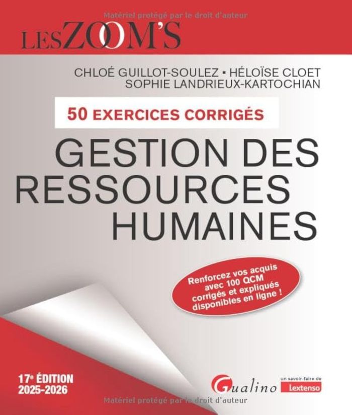 Couverture du livre « Gestion des ressources humaines : 50 exercices corrigés » de Chloé Guillot-Soulez, librairie Les Contes Infusés à Corte