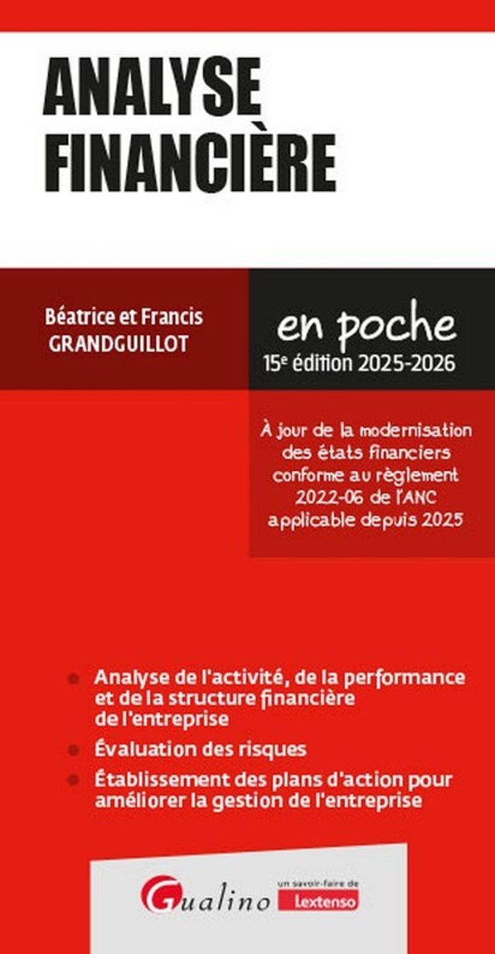 Couverture du livre « Analyse financière » de Béatrice Grandguillot, librairie Les Contes Infusés à Corte