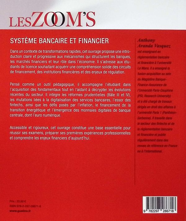 Quatrième de couverture de « Système bancaire et financier : comprendre les rouages du système bancaire et financier, une clé pour décrypter l'économie contemporaine »