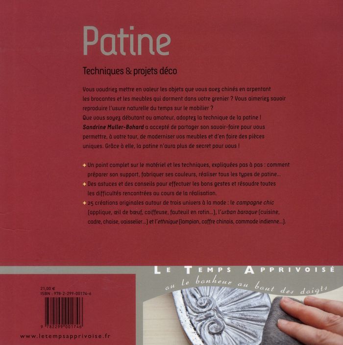 Quatrième de couverture de « Patine : techniques & projets déco »