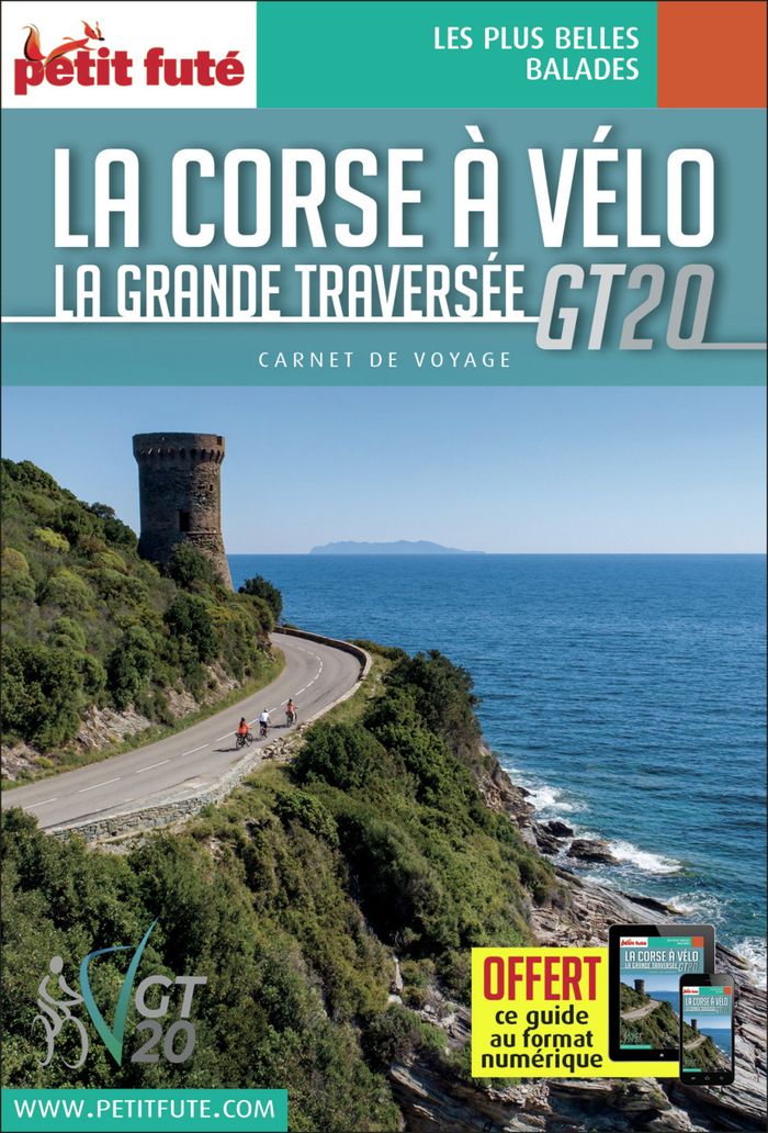 Couverture du livre « GUIDE CORSE A VELO 2021/2022 CARNET PETIT FUTE » de Auzias/labourdette, librairie Les Contes Infusés à Corte