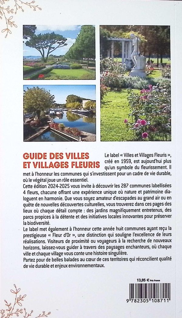 Quatrième de couverture de « GUIDE VILLES ET VILLAGES FLEURIS 2024/2025 PETIT FUTE »
