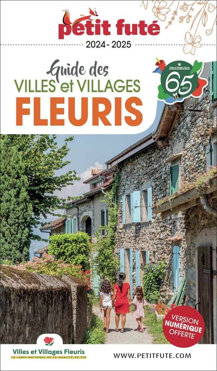 Couverture du livre « GUIDE VILLES ET VILLAGES FLEURIS 2024/2025 PETIT FUTE » de Auzias/labourdette, librairie Les Contes Infusés à Corte