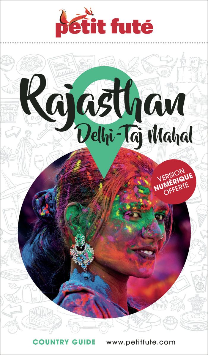 Couverture du livre « GUIDE RAJASTHAN 2027/2028 PETIT FUTE: DELHI - TAJ MAHAL » de Auzias/labourdette, librairie Les Contes Infusés à Corte