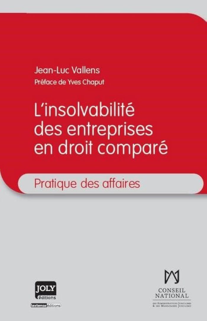 Couverture du livre « L'INSOLVABILITE DES ENTREPRISES EN DROIT COMPARE » de Jean-Luc Vallens, librairie Les Contes Infusés à Corte