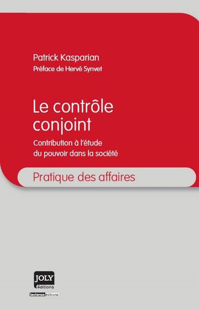 Couverture du livre « LE CONTROLE CONJOINT - CONTRIBUTION A L'ETUDE DU POUVOIR DANS LA SOCIETE » de Patrick Kasparian, librairie Les Contes Infusés à Corte
