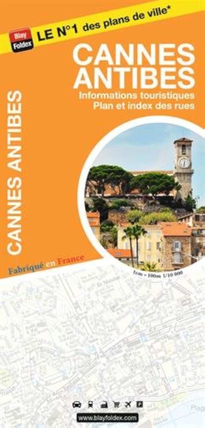Couverture du livre « PLAN CANNES - ANTIBES (AVEC LIVRET) » de Xxx, librairie Les Contes Infusés à Corte