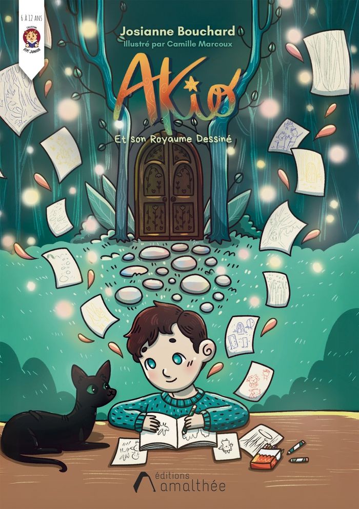 Couverture du livre « AKIO ET SON ROYAUME DESSINE » de Josianne Bouchard, librairie Les Contes Infusés à Corte
