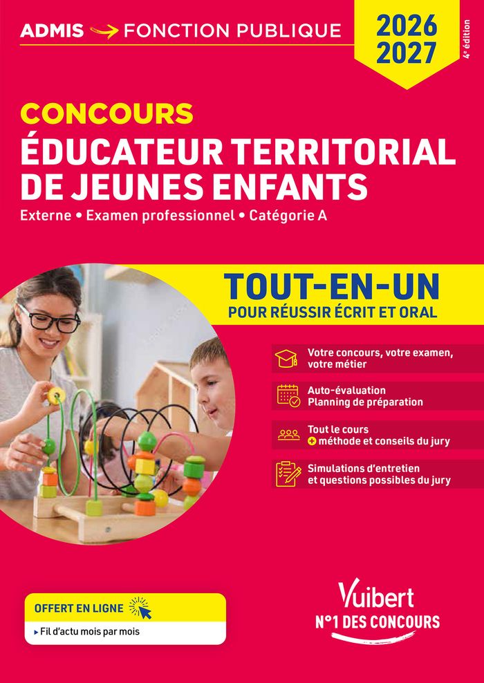 Couverture du livre « Concours éducateur territorial de jeunes enfants : externe, examen professionnel, catégorie A » de Fabienne Geninasca, librairie Les Contes Infusés à Corte