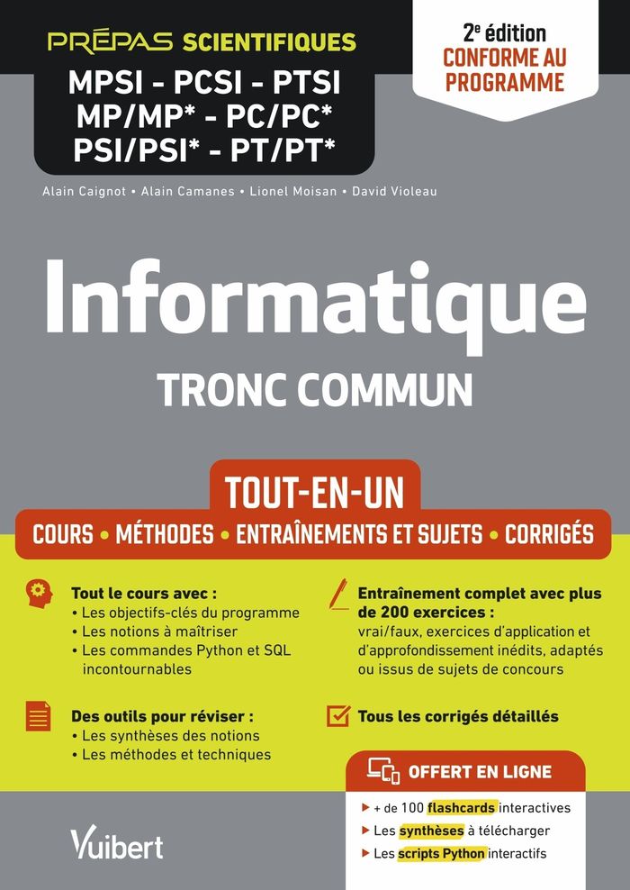 Couverture du livre « Informatique : tronc commun », librairie Les Contes Infusés à Corte