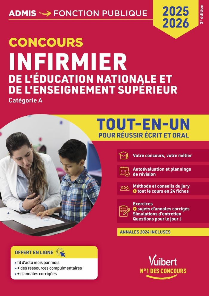 Couverture du livre « Concours infirmier de l'éducation nationale et de l'enseignement supérieur : tout-en-un » de ouvrage coordonné par Mandi Gueguen, librairie Les Contes Infusés à Corte