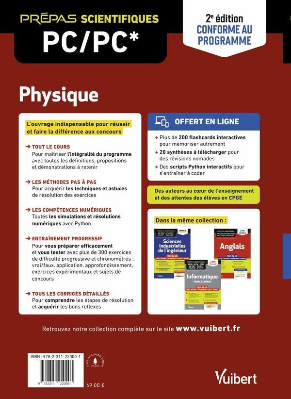 Quatrième de couverture de « Physique : tout-en-un »