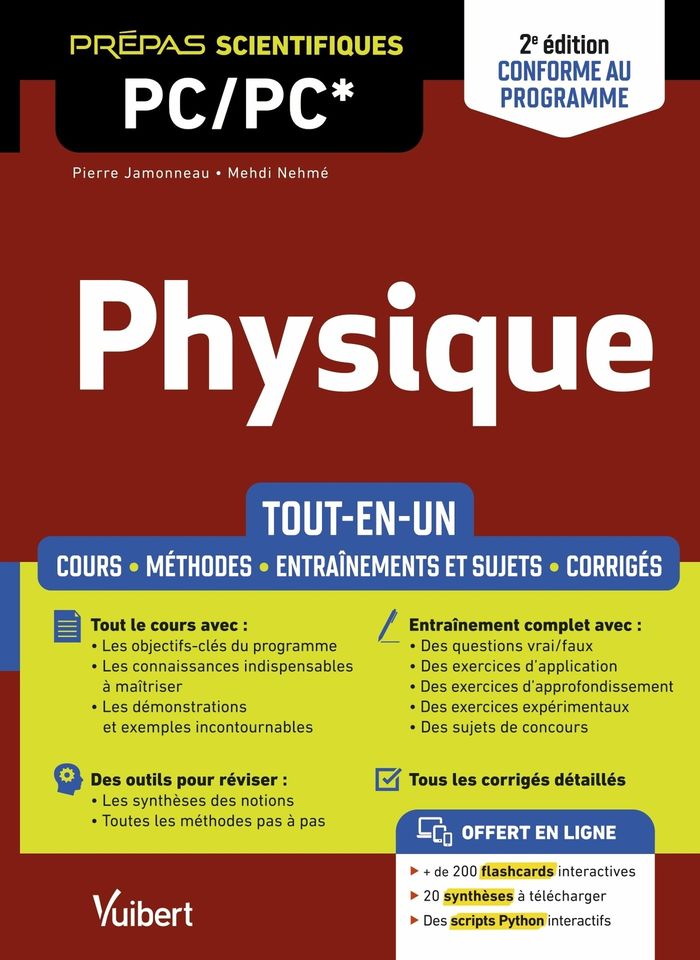 Couverture du livre « Physique : tout-en-un » de Pierre Jamonneau, librairie Les Contes Infusés à Corte