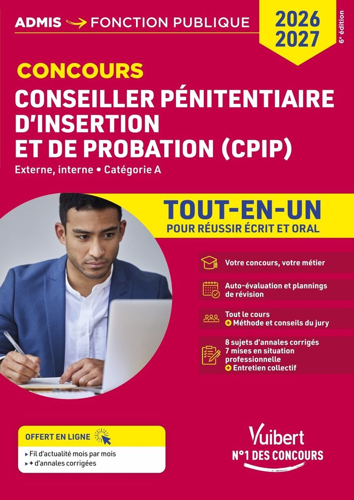 Couverture du livre « Conseiller pénitentiaire d'insertion et de probation, CPIP : externe, interne, catégorie A » de Christophe Blondel Deblangy, librairie Les Contes Infusés à Corte