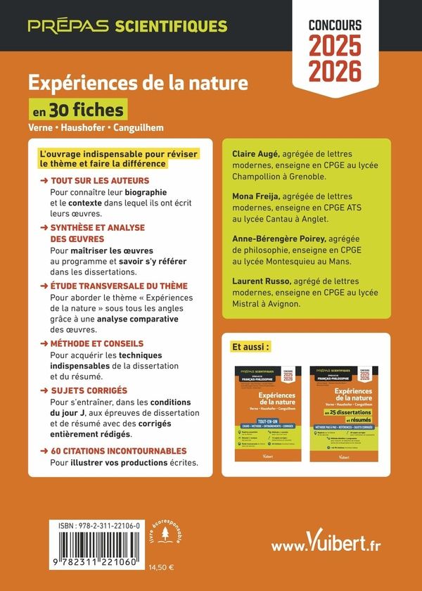 Quatrième de couverture de « Expériences de la nature : en 30 fiches »