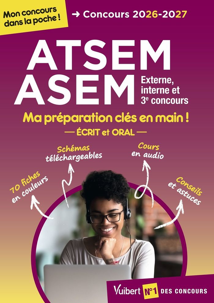 Couverture du livre « ATSEM, ASEM : externe, interne et 3e concours, ma préparation clés en main, écrit et oral » de Élodie Laplace, librairie Les Contes Infusés à Corte