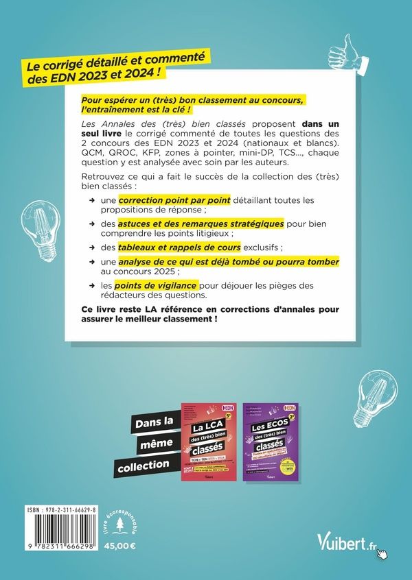 Quatrième de couverture de « Les annales des (très) bien classés : 2023-2024 »