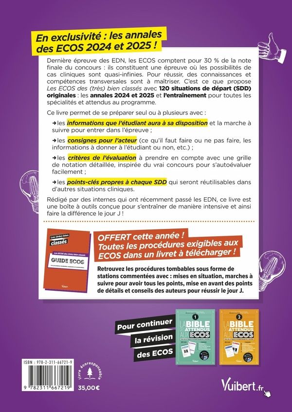 Quatrième de couverture de « Les ECOS des (très) bien classés »