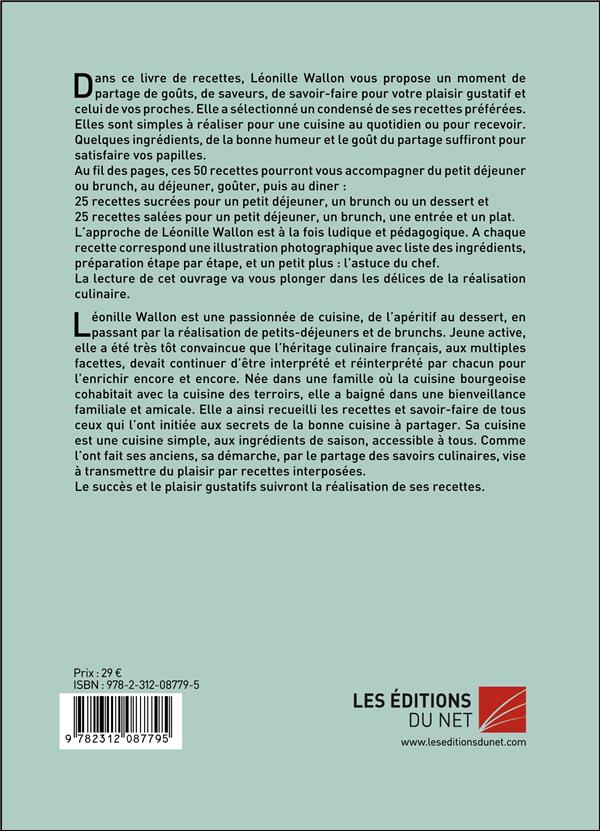 Quatrième de couverture de « LES ESSENTIELS DE LEONILLE - 50 RECETTES WAHOU »