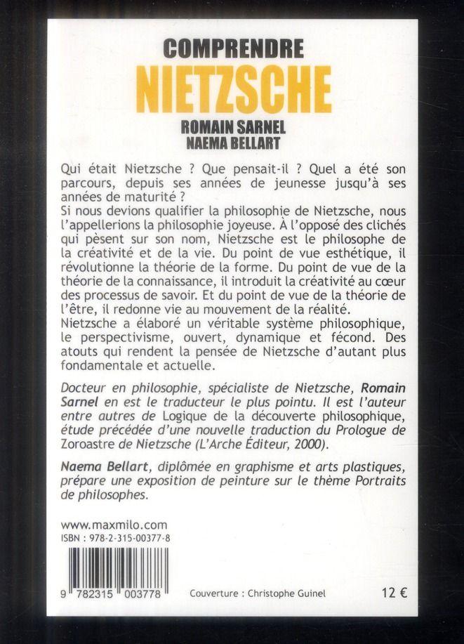 Quatrième de couverture de « COMPRENDRE NIETZSCHE »