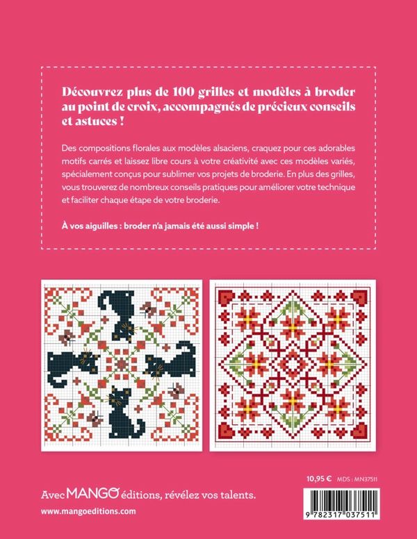 Quatrième de couverture de « Jolis motifs : 100 modèles à broder »