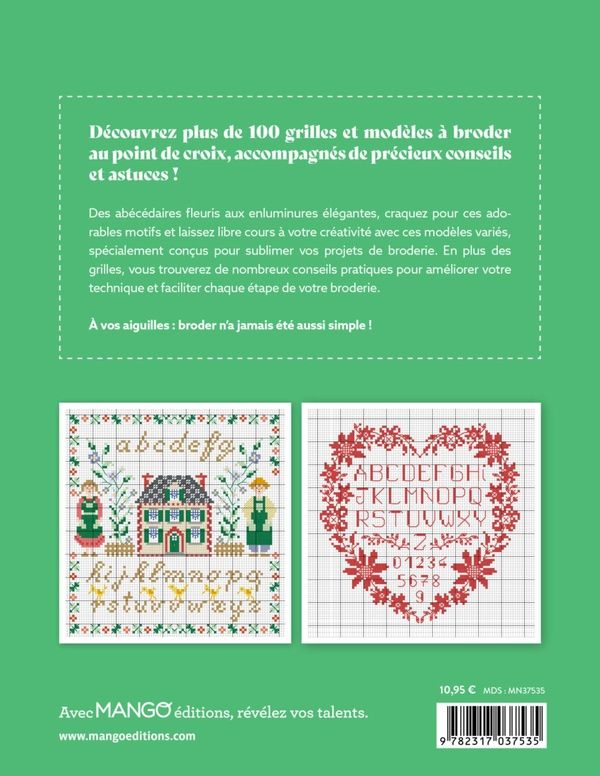 Quatrième de couverture de « Abécédaires : 100 modèles à broder »
