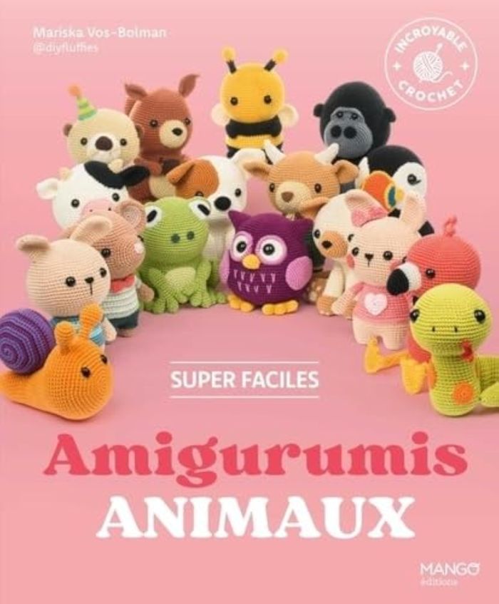 Couverture du livre « Amigurumis animaux : super faciles » de Mariska Vos-Bolman, librairie Les Contes Infusés à Corte