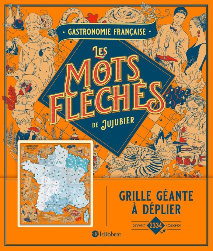 Couverture du livre « Gastronomie française : grille géante à déplier avec 2334 cases » de Jujubier, librairie Les Contes Infusés à Corte