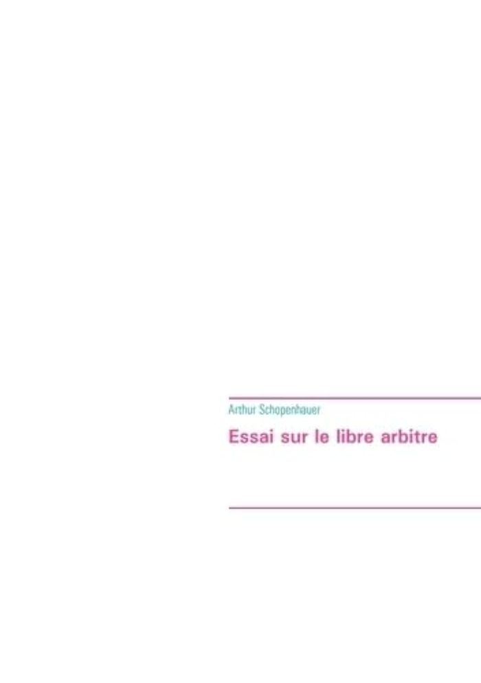 Couverture du livre « Essai sur le libre arbitre », librairie Les Contes Infusés à Corte
