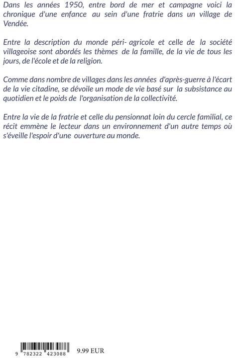 Quatrième de couverture de « MON PASSE SIMPLE »