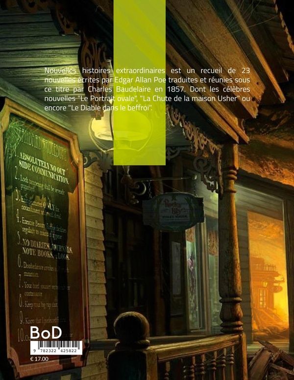 Quatrième de couverture de « Les nouvelles histoires extraordinaires »