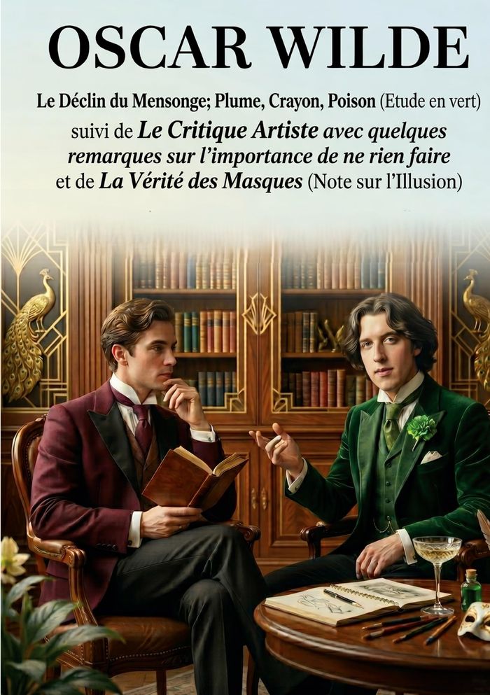 Couverture du livre « Intentions : le déclin du mensonge; Plume, Crayon, Poison (étude en vert):suivi de Le critique artiste avec quelques remarques sur l'importance de ne rien faire » de Oscar Wilde, librairie Les Contes Infusés à Corte