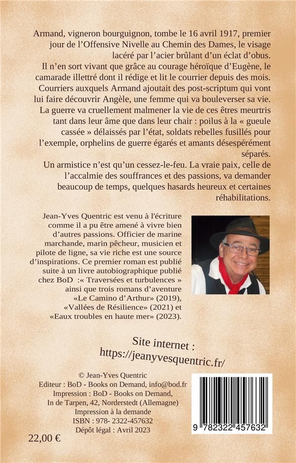 Quatrième de couverture de « LETTRES DETOURNEES - ONDES DE CHOC DE L'ARMISTICE »