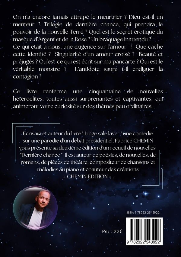 Quatrième de couverture de « DERNIERE CHANCE »