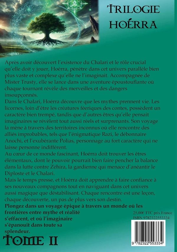 Quatrième de couverture de « HOERRA - LES ETRES ELEMENTAUX - ILLUSTRATIONS, COULEUR »