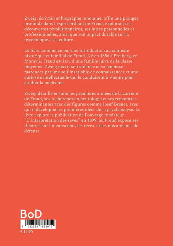 Quatrième de couverture de « Sigmund Freud : La vie et les découvertes du père de la psychanalyse »