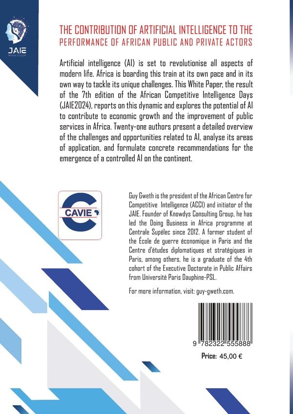 Quatrième de couverture de « THE CONTRIBUTION OF ARTIFICIAL INTELLIGENCE TO THE PERFORMANCE OF AFRICAN PUBLIC AND PRIVATE ACTORS »