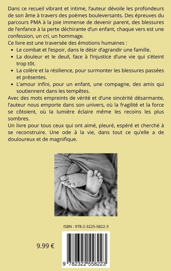Quatrième de couverture de « A TRAVERS MOI, POUR ELLES - LES EMOTIONS D'UN PERE ECRITES A L'ENCRE DU COEUR »