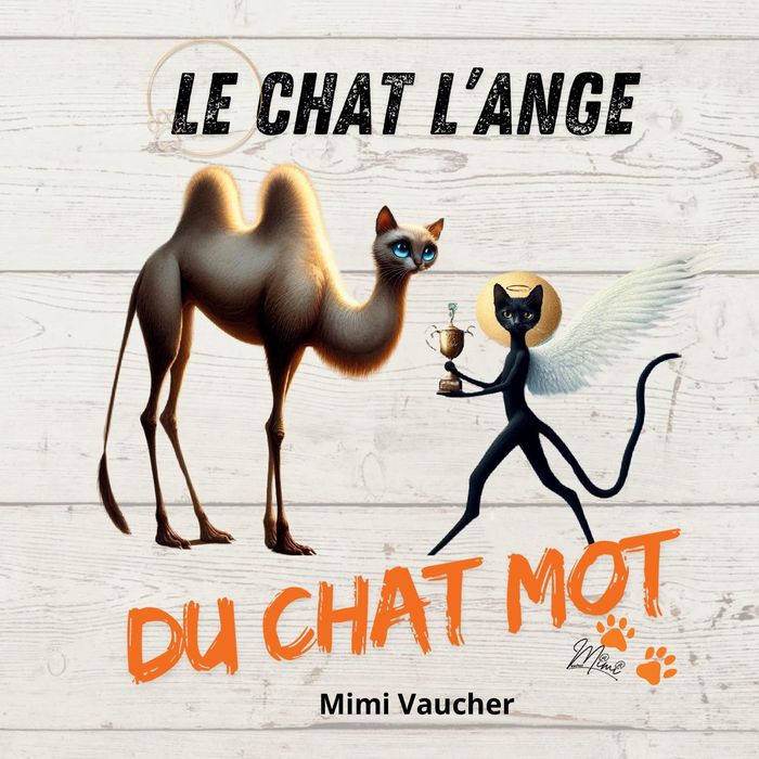 Couverture du livre « Le chat l'ange du chat mot » de Mimi Vaucher, librairie Les Contes Infusés à Corte
