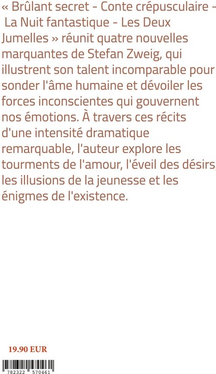 Quatrième de couverture de « Brûlant secret : un recueil de récits psychologiques sur l'éveil des désirs, la dualité humaine et les drames intimes »