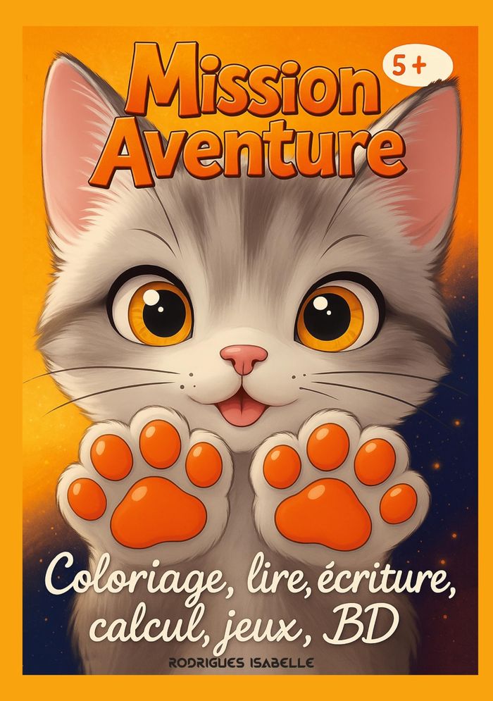 Couverture du livre « Mission aventure : coloriage, lire, écriture, calcul, jeux, BD » de Isabelle Rodrigues, librairie Les Contes Infusés à Corte