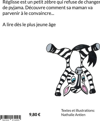 Quatrième de couverture de « Réglisse ne veut pas changer de pyjama »
