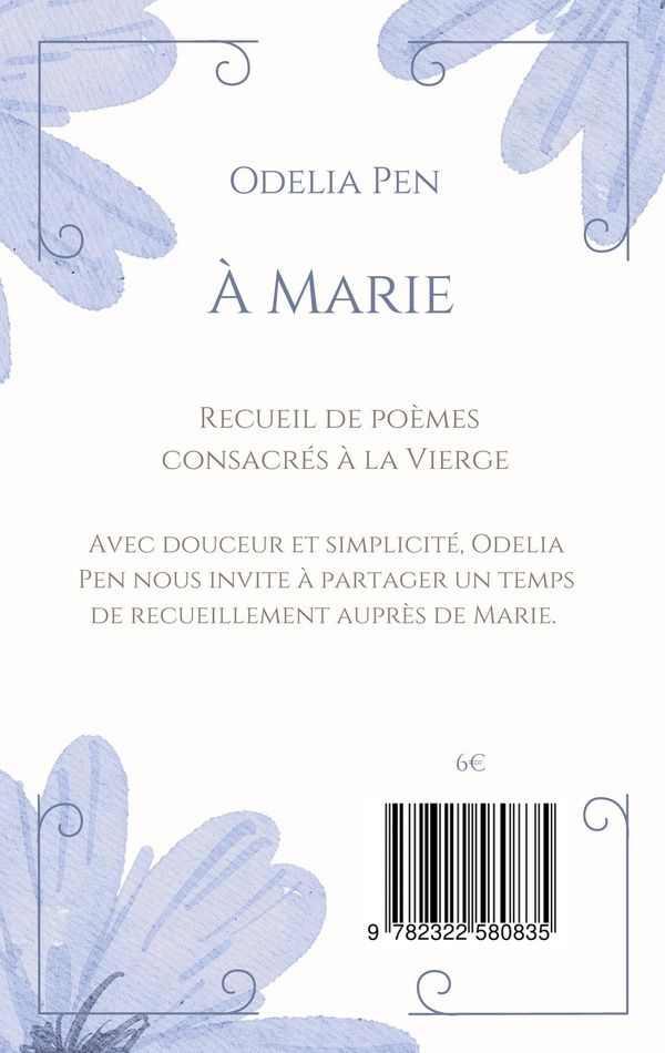 Quatrième de couverture de « À Marie »