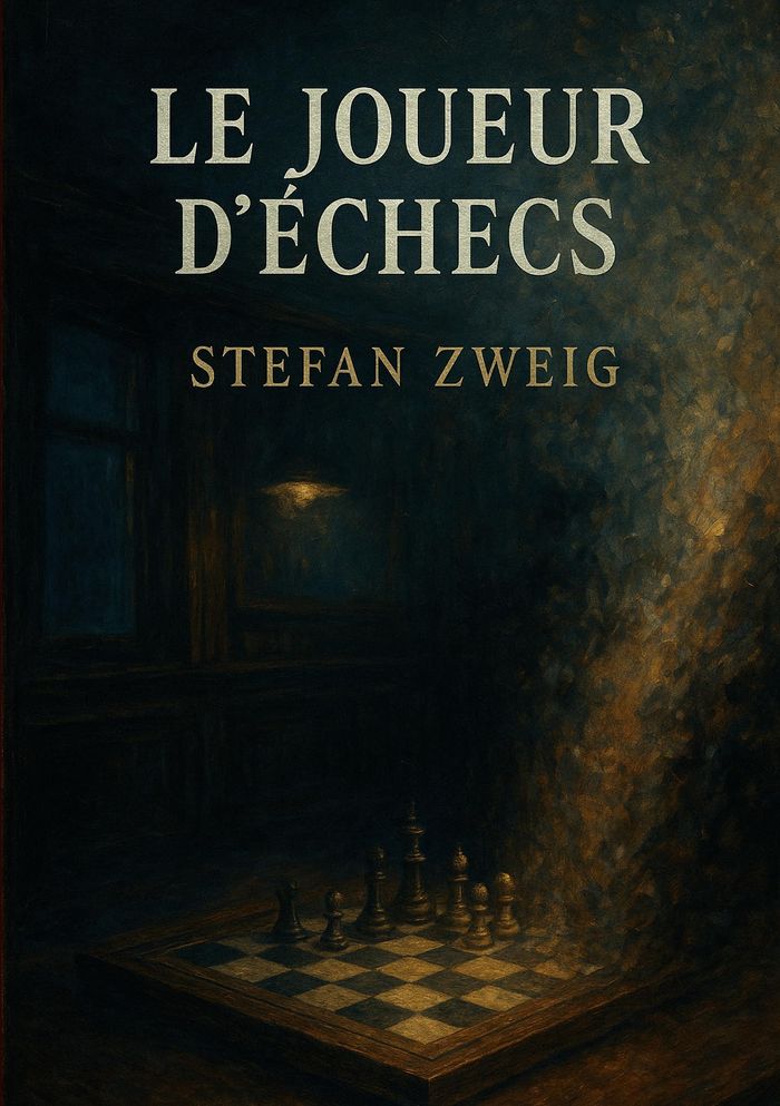 Couverture du livre « Le joueur d'échecs : une nouvelle psychologique sur l'obsession, la folie et la résistance intérieure face à l'oppression » de Stefan Zweig, librairie Les Contes Infusés à Corte