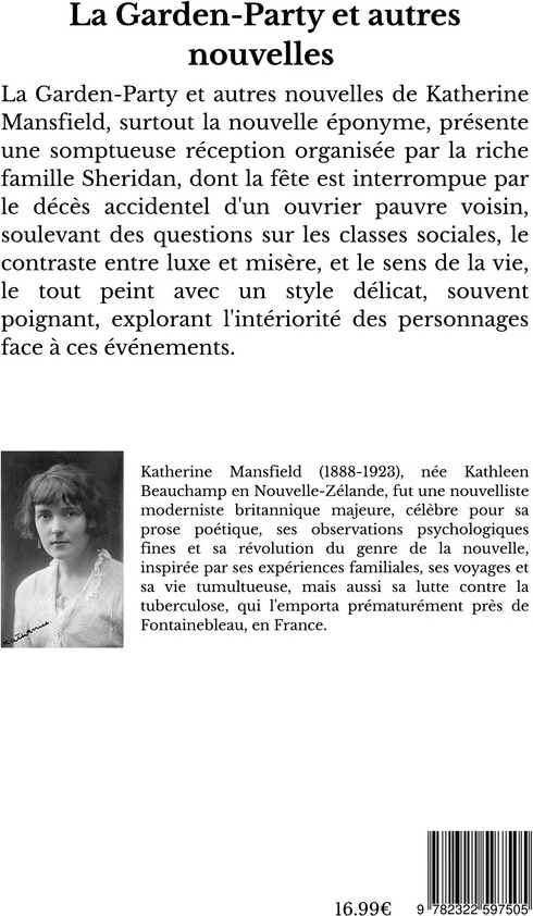 Quatrième de couverture de « La garden-party et autres nouvelles »