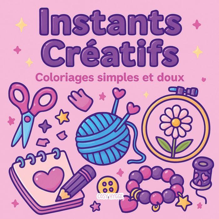 Couverture du livre « INSTANTS CREATIFS » de Cosy Hygge, librairie Les Contes Infusés à Corte