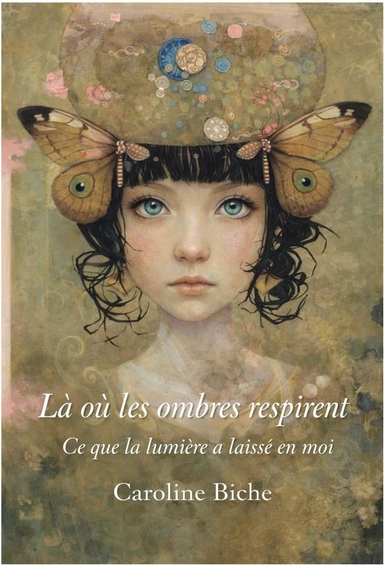 Couverture du livre « LA OU LES OMBRES RESPIRENT - CE QUE LA LUMIERE A LAISSE EN MOI - ILLUSTRATIONS, COULEUR » de Caroline Biche, librairie Les Contes Infusés à Corte